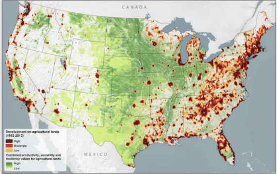 農(nóng)業(yè)用地已轉(zhuǎn)變?yōu)槌鞘泻妥≌_發(fā)項ç?
